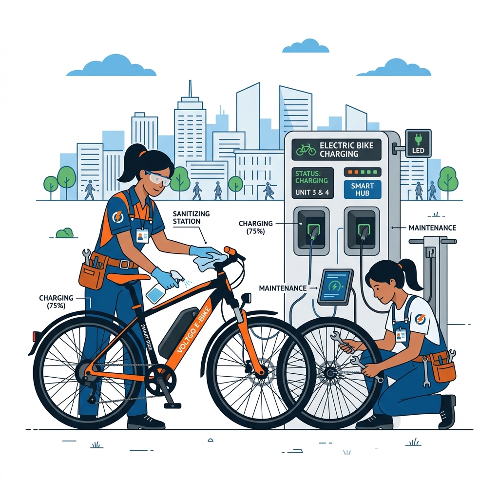 BhaरBike fleet maintenance and sanitization